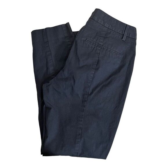 Gap Slim Crop Chinos Slim Cropped Career Pants Navy Blue Size 6R Stretch Capri - Picture 6 of 9